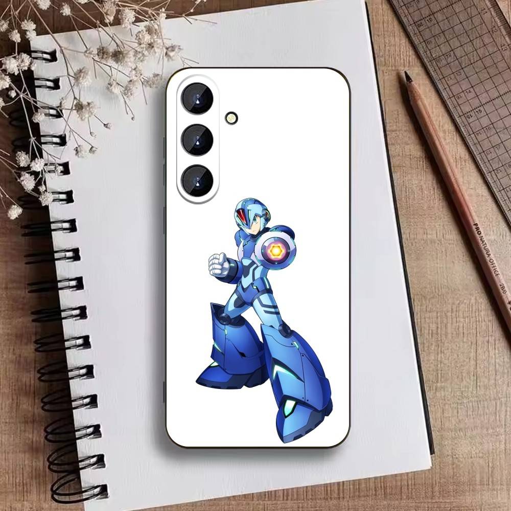 Anime Mega Man Phone Case For Samsung Galaxy A73,21,22,32,71,53,52,51,80,5G Soft Black Cover
