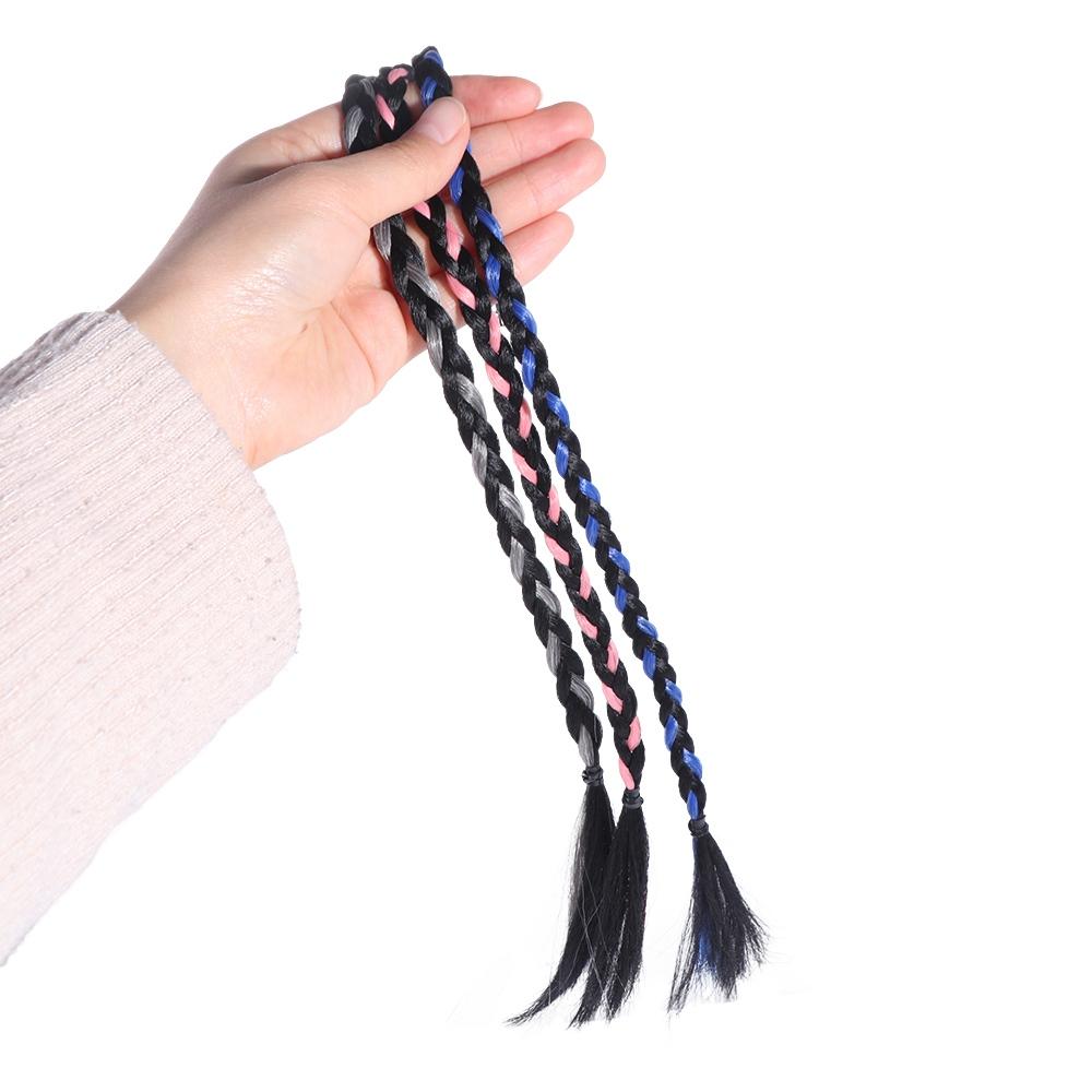 Clip Twist Braided Hair Rope Fashion Hanging Ear-Dye Wig Boxing Braid Hair Pieces  Girls