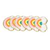 6 Pcs Rainbow Patches Bright Color Rainbow Cloud Pattern Cotton DIY Embroidery Iron On Clothing Patches