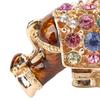 Keychain Exquisite RhinestoneEncrusted Elephant Car Bag Pendant for Girl Birthday Gift(Dark Brown )