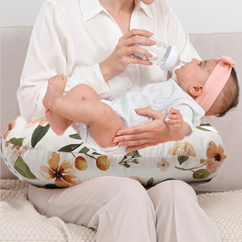 Stützendes Stillkissen für Säuglinge Ergonomische Stillkissen mit Bezug Multifunktionale Babyfütterungspositionierung