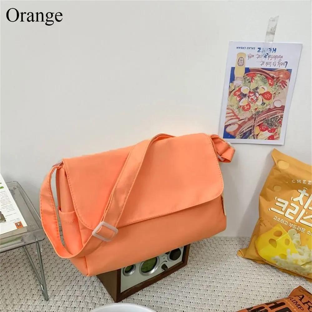 Canvas Shoulder Bags Women Simple Large Capacity Students Couples Shoulder Crossbody Commuter Casual Versatile Class Tote Bag
