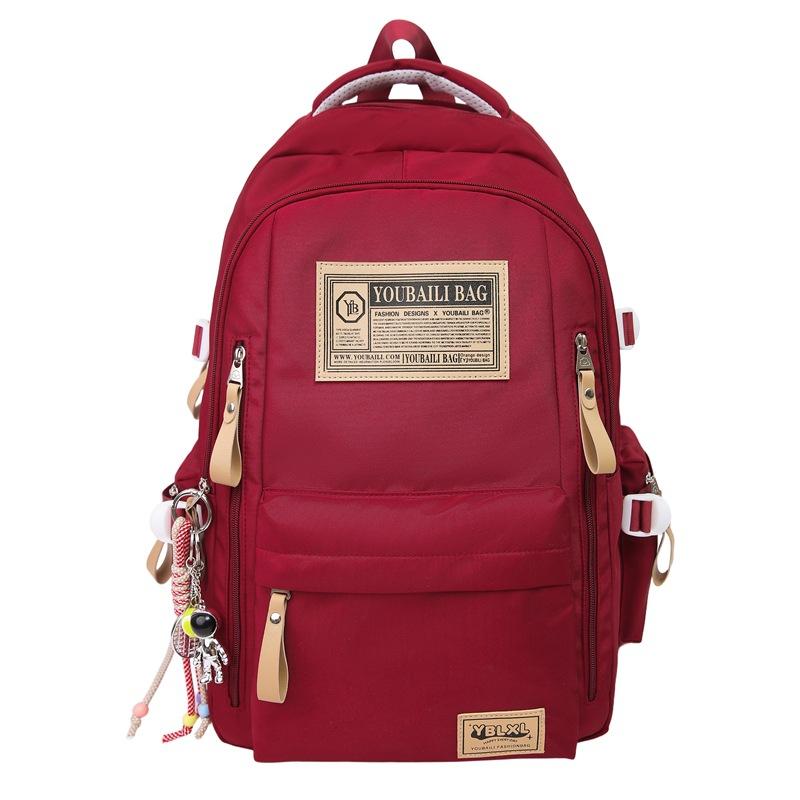 Schoolbag schoolbag junior high school girl student backpack high school student travel backpack large capacity nylon backpack male wholesale