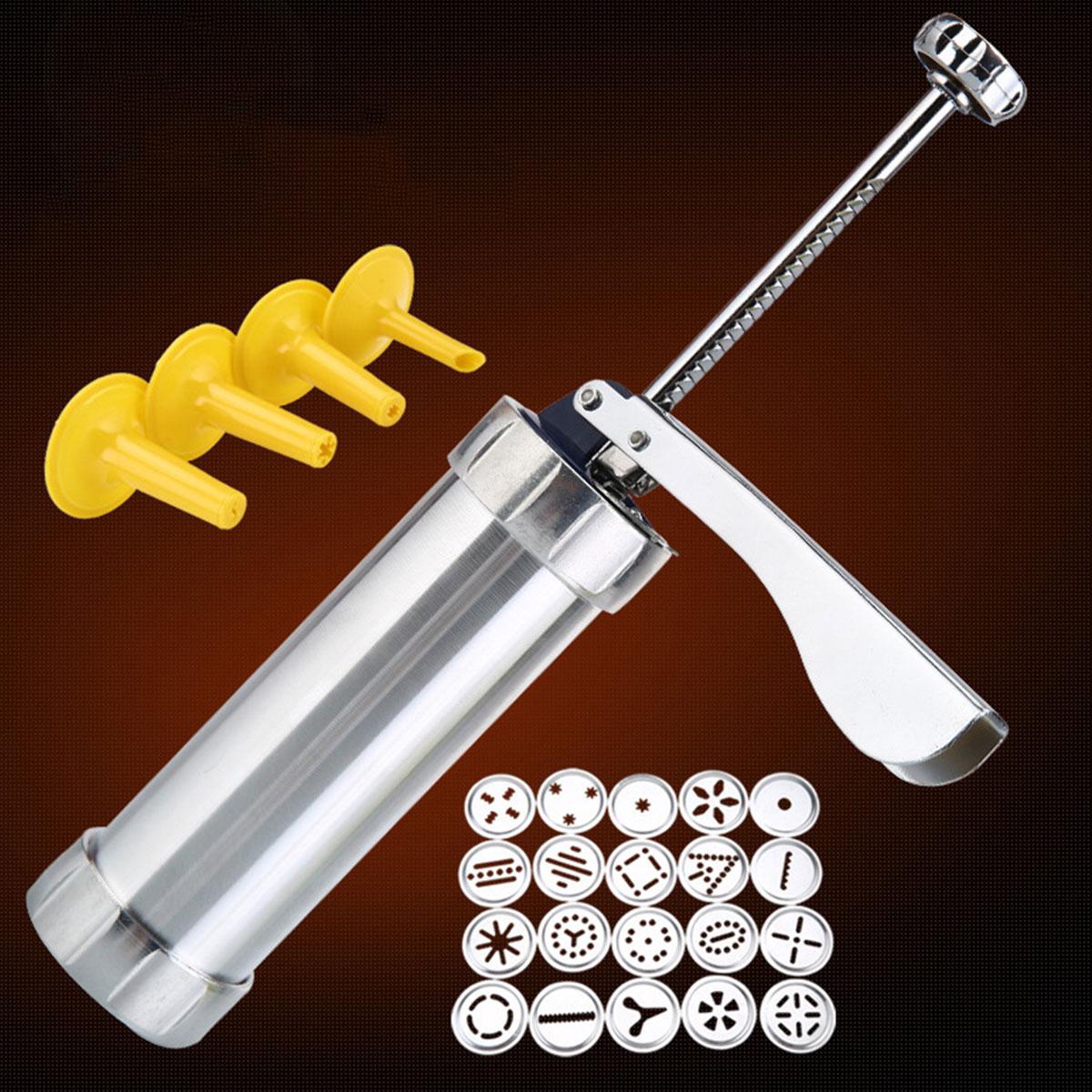 

Electric Cookie Press DIY Cookies Maker Set with 12 Cookie Discs and 4 Icing Nozzles Electric Cookie Press Decorating Kit