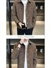 2025 Men's Suede Plush Lapel Jacket - Trendy Spring/Autumn Street Style, High-End & Versatile