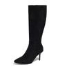 Womens Pointed Toe Suede-Like Tall Boots With Slim Heel Winter Fashion High Knee-High