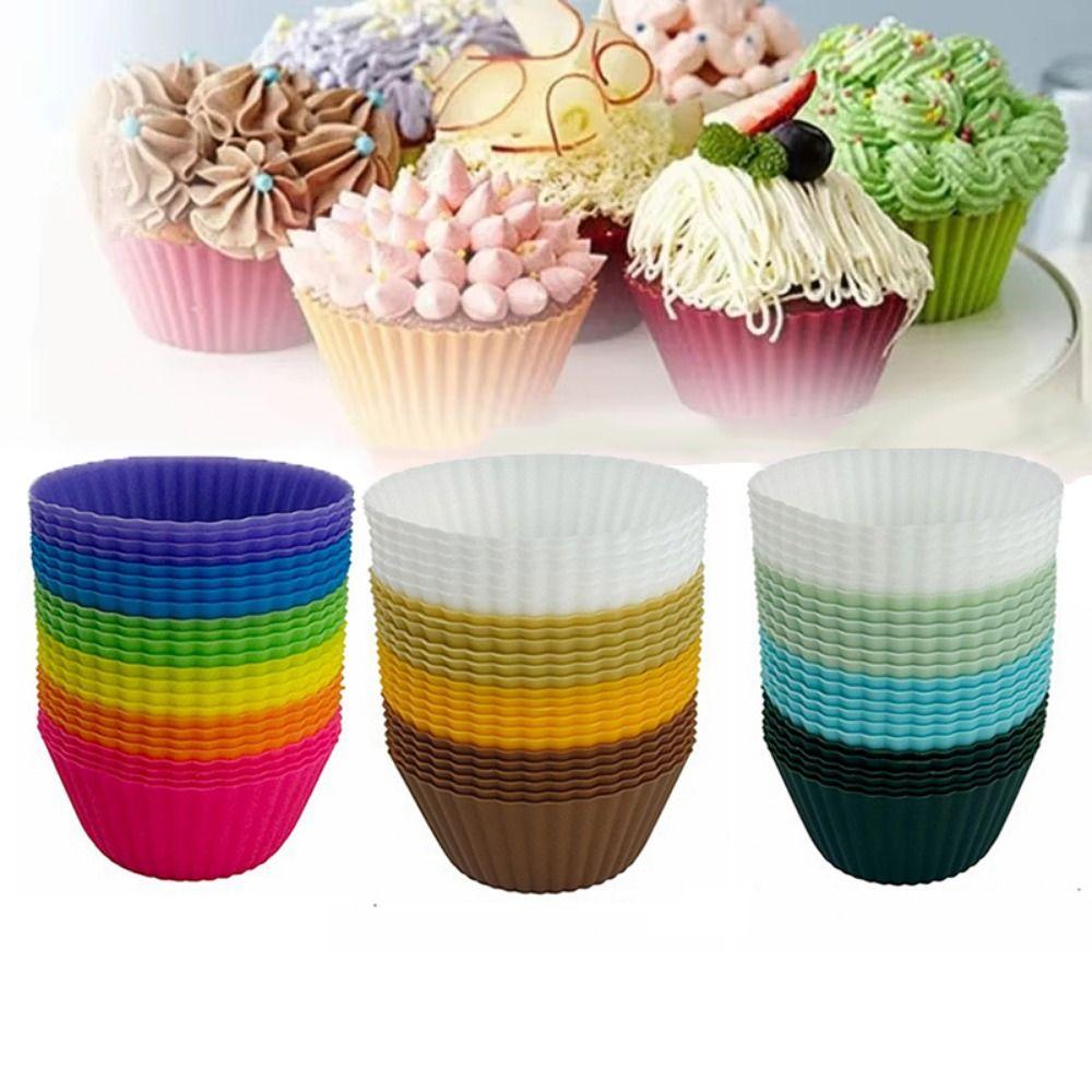 48Pcs DIY Non-stick Cupcake Holders Creative Food Baking Mold Muffin Cupcake Mold  Kitchen Bakeware