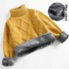 Winter Boy Kids Thick Knitted Bottoming Shirts Solid High Collar Pullover Sweater Baby Boys Sport Clothes