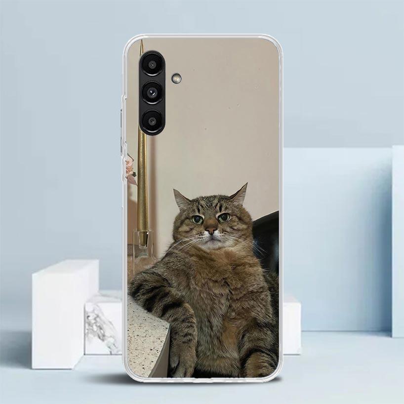 Pet Cat Funny Memes Cover for Samsung Galaxy A17 A37 A57 A16 A26 A36 A56 A15 A14 A55 Phone Case A13 A53 A25 A35 A24 A34 A23 A33