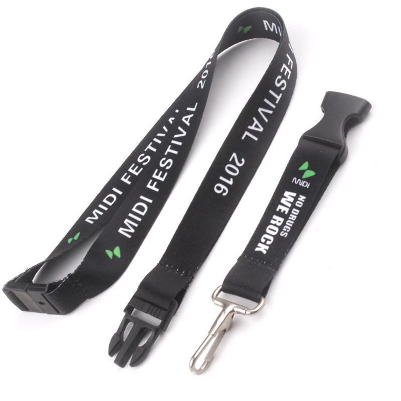 50Pcs  Wide Lanyard Personal Printing Thick Neck Rope Keychain With Logo Name For ID Card Hot Print Landyard 2*45cm