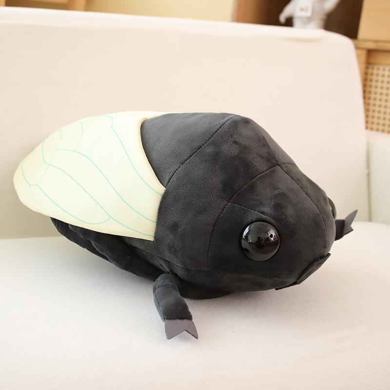 Nice 1pc 48cm Likelike Insect Plush Toys Cicada Stuffed Soft Animals Pillow Back Cushion Insect Doll Kids Toys Girls Boys Gift