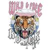 Women Casual T Shirt Black Tiger Print Wild And Free Rock Statement Graphic Top For Everyday Wear Summer Outfits Streetwear Fashion