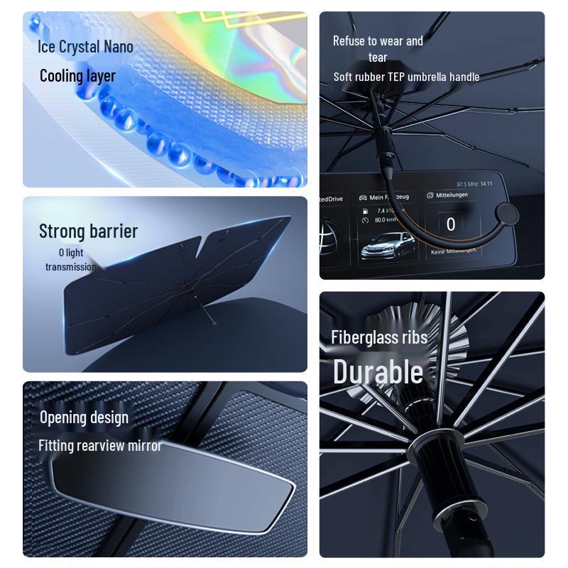 Laser Sunshade: Car Heat Insulation Umbrella for Windshield