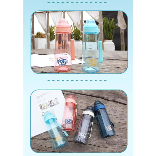 500ml Clear Plastic Water Bottle with Direct Drinking Function, Pacifier Compatible, Baby Bottle for Adults and Kids, Suitable for Boys and Girls, Uni