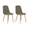 Dining Chair - HOUSE NORDIC - Stockholm - Set of 2 - Green - Black Metal Legs