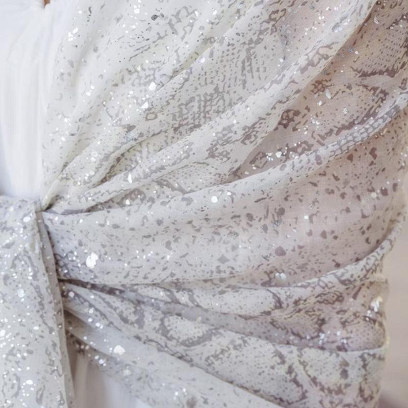 Elegant Light weight Scarf Shawl Wrap Fashionable Polyester Scarf Shawl for Social Event