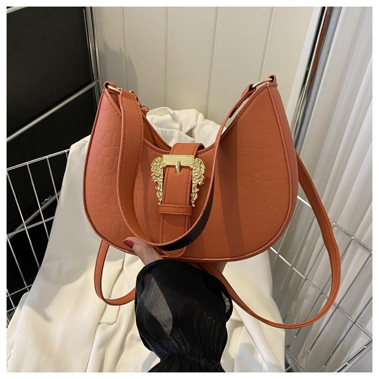 

Premium bag women s 2024 new niche design summer versatile shoulder messenger bag Korean version of simple women s bag темно-коричневого кольору