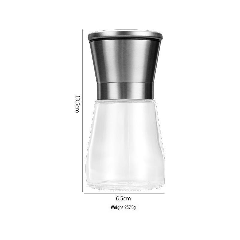 304 Stainless Steel Pepper Grinder - Manual Kitchen Seasoning Bottle for Freshly Ground Sea Salt, Sichuan Peppercorns, and Cumin.