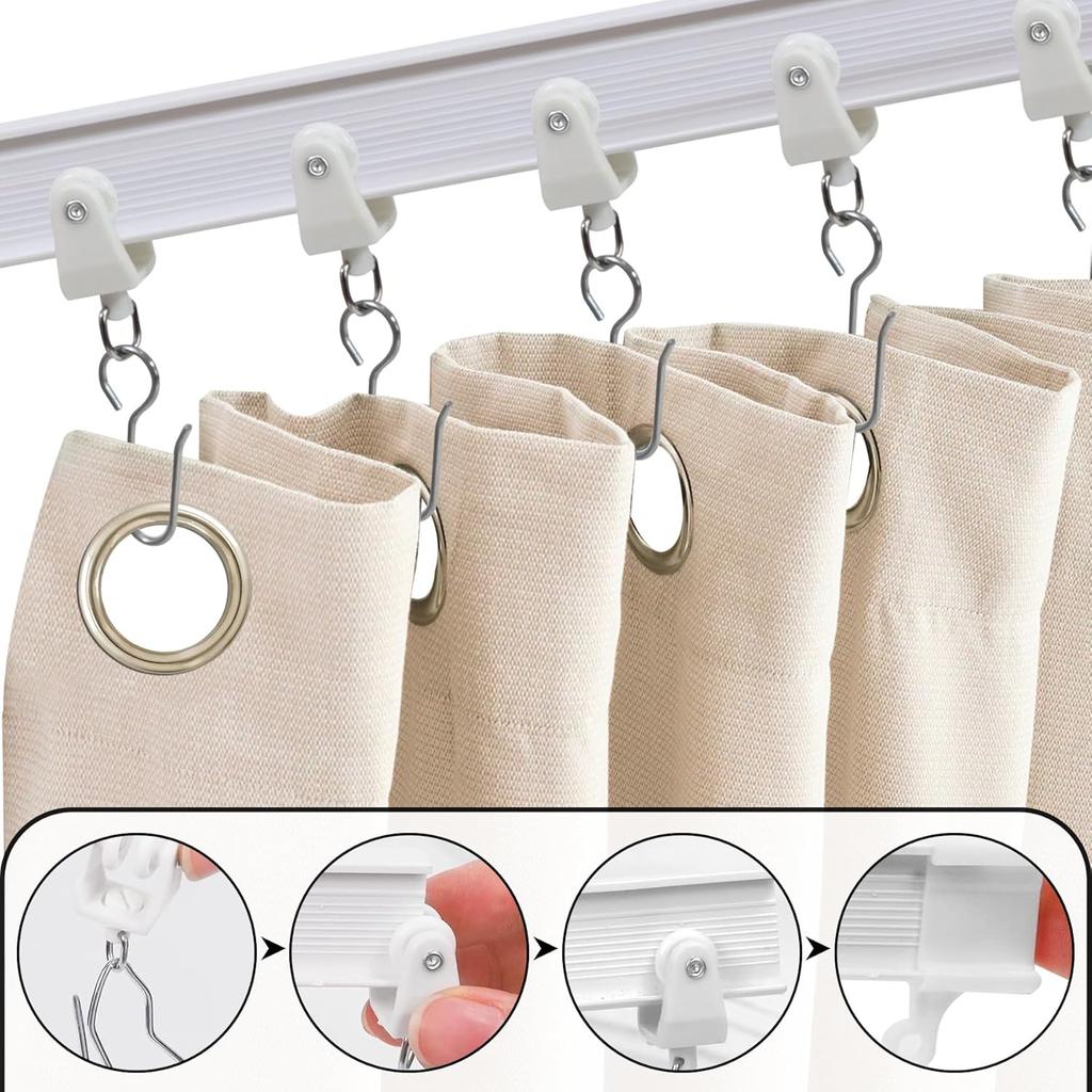 Flexible Ceiling Curtain Track, Bendable Curved Curtain Rail Ceiling Mount for Room Divider, Privacy Living Room and Bathroom, Drop Ceiling Shower