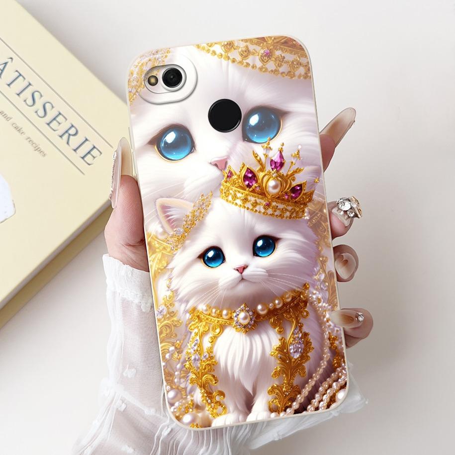 For Xiaomi Redmi 4X Case Cute Cartoon Rabbit Crown Cat Soft Silicone Lens Protective Cover For Xiaomi Redmi 4A 5A Redmi4X Shells