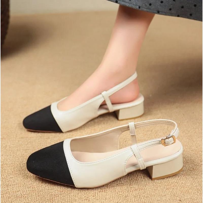 Fashion Women Shoes Woman Dress Shoes Mid Heel Square Head Wedding Party Sandals Casual Shoes