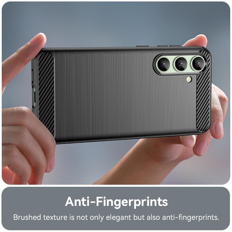 For Samsung Galaxy S24 FE Case Anti-knock Soft Silicone Carbon Fiber Back Cover For Samsung S24 FE Case For Samsung S24 FE Case