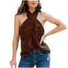 Camisola de talla grande para mujer, camiseta informal de verano, chaleco con estampado a rayas