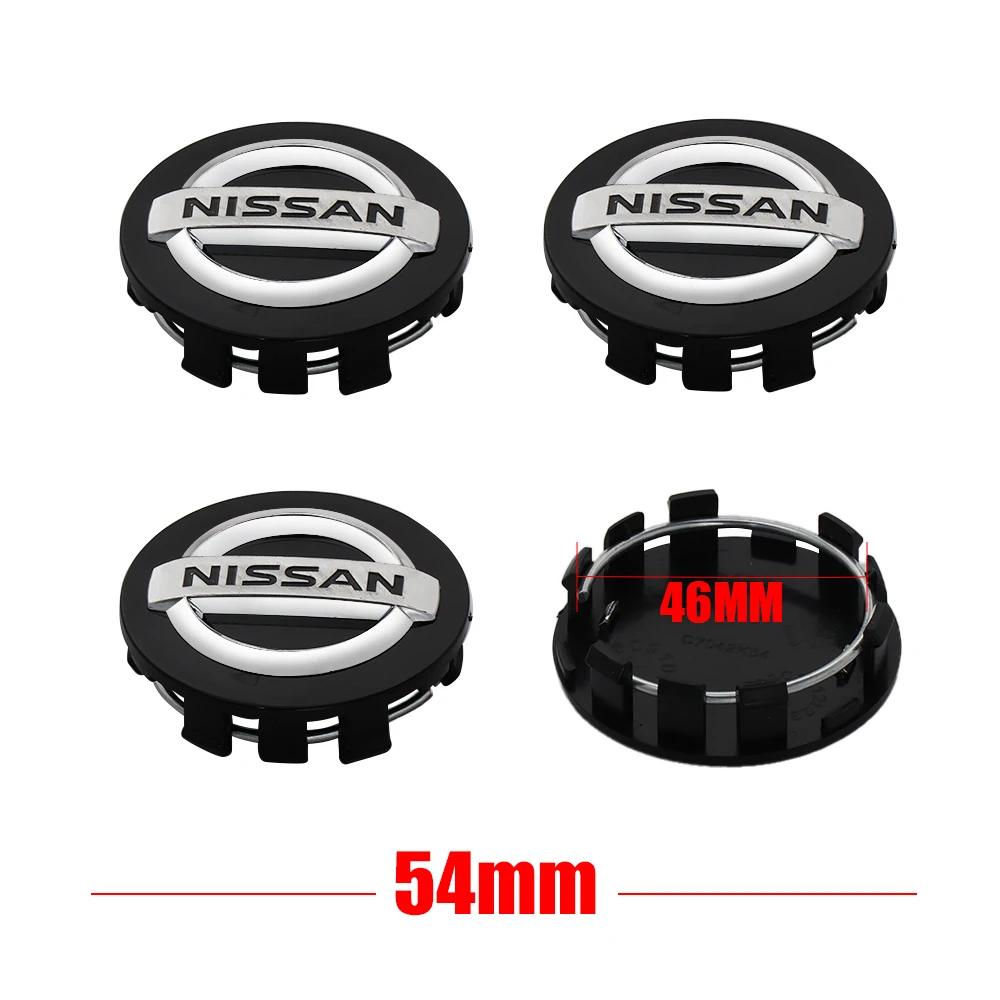 Für Nissan ArR44 Stück 54MM/60MM Für Nissan Qashqai J11 J10 Leaf X-Trail T32 T33 March Tiida Kicks Versa Juke Auto Radnabenkappen Logo Abdeckung
