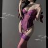 Sexy Purple Charm Sexy Lingerie Lace Onesie Pure Desire Uniform Suit No Pajamas Female Temptation