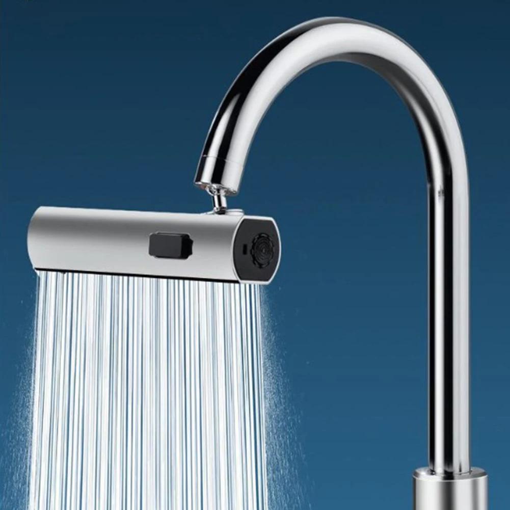Kitchen Faucet Sprayer Rotating Bubbler Filter Nozzle Anti Splash Extender Head Hree Mode Water-saving Spray Head Nozzle
