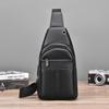 2025 Men's Large Capacity Soft Leather Crossbody Chest Bag with Multi-Compartments
