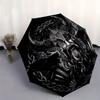 Viking Warrior with Raven Circular Wall Art PrintUmbrella, Portable 3-Fold Umbrella for Men & Women,Christmas Gift ES250