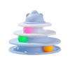 Torre giocattolo per gatti a 4 livelli, giradischi, palline a rulli, giocattoli interattivi, intelligenza, pista di allenamento, puzzle, giochi divertenti, accessori