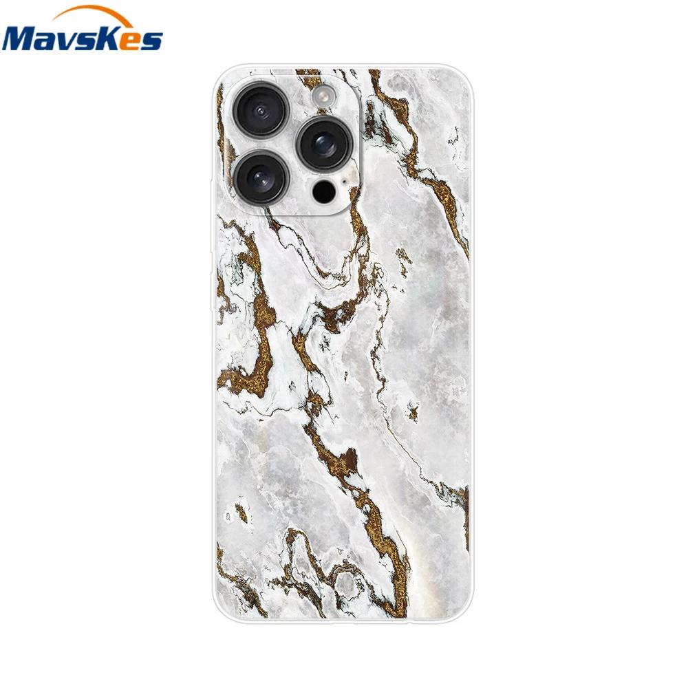 For iPhone 16 Pro Case 16 Plus Lovely Heart Soft Silicone TPU Painted Phone Cases for Apple iPhone16 Pro Max Cover Shell New Bag
