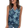 V Neck Tank Top Women Print Tank Tee Casual Loose Fit Sleeveless Shirt