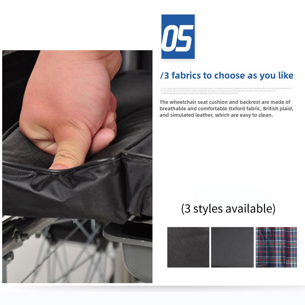 Lightweight Foldable Wheelchair Portable Old People Hand Push Chair Disabled Manual Mobility Assistance Wheel Chair