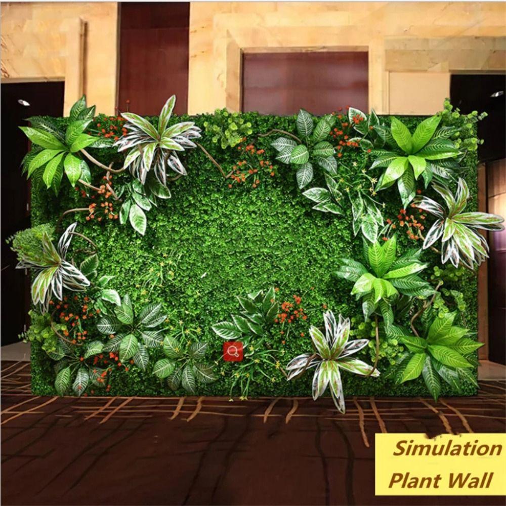 Flower Artificial Eucalyptus Carpet 60*40cm Artificial Fern Grass  Privacy Screen