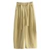 Japanese and Korean Washed Cotton Loose Wide-leg Scimitar Pants Women's Spring and Autumn New French Loose High-waisted and Thin Casual Pants