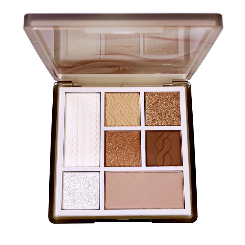 

Палетка теней для век AKF Seven Colors в земляных тонах - Матовые и мерцающие, Стойкие к смазыванию, Многофункциональные дымчатые оттенки. 9g