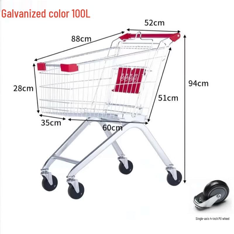 Premium 100L Home & Supermarket Shopping Cart