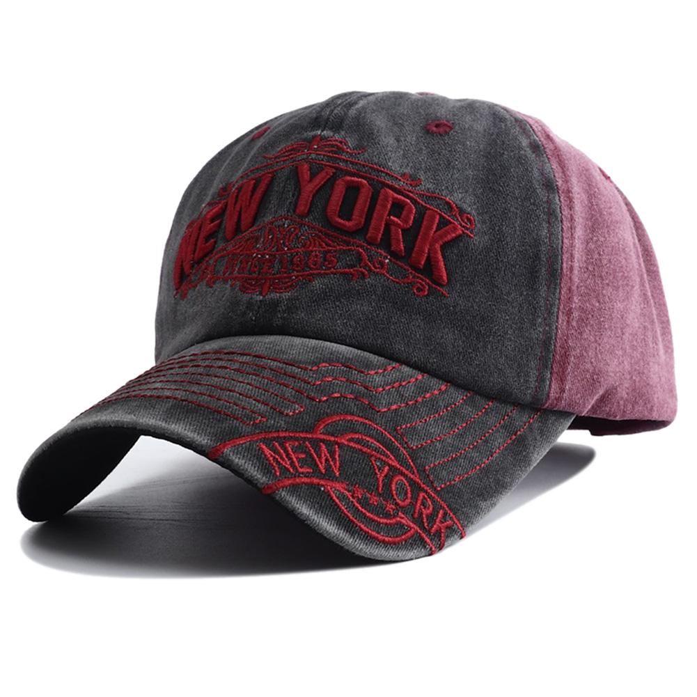 

New Fashion Patchwork Baseball Hat For Women Men Vintage Letter Embroidery Sun Dad Hat Hip Hop Casual Snapback Duck Tongue Cap Adjustable