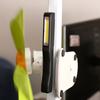 1Pc Portable Led Hand Torch USB Rechargeable Magnet Clip Work Light Inspection Lamp (Black)