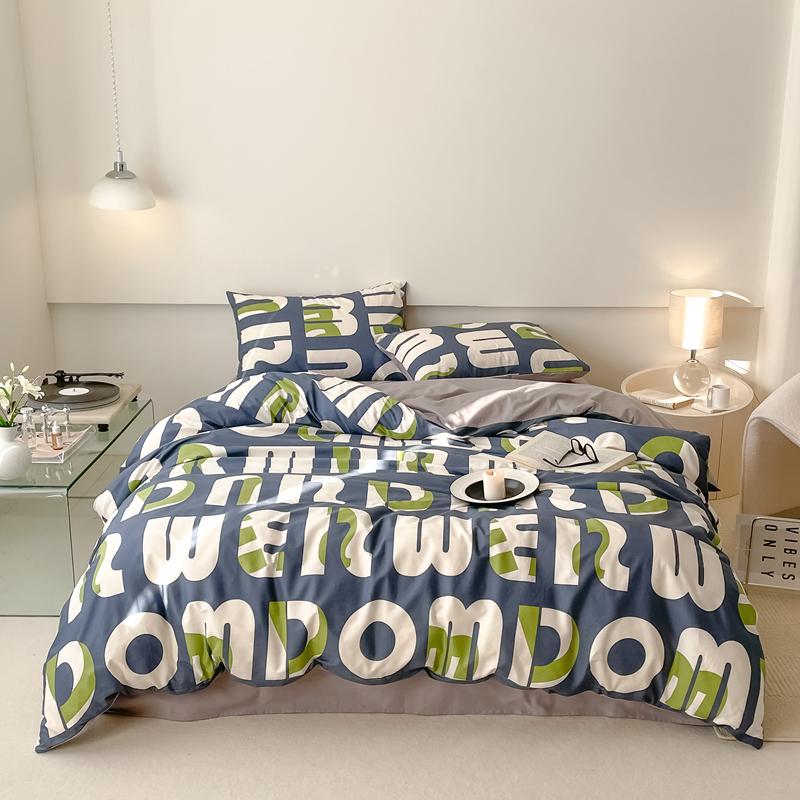 3Pcs Vintage Floral Plaid Pattern Duvet Cover Set 100% Cotton Ultra Soft Comforter Cover with Zipper Flowers Queen Bedding Set