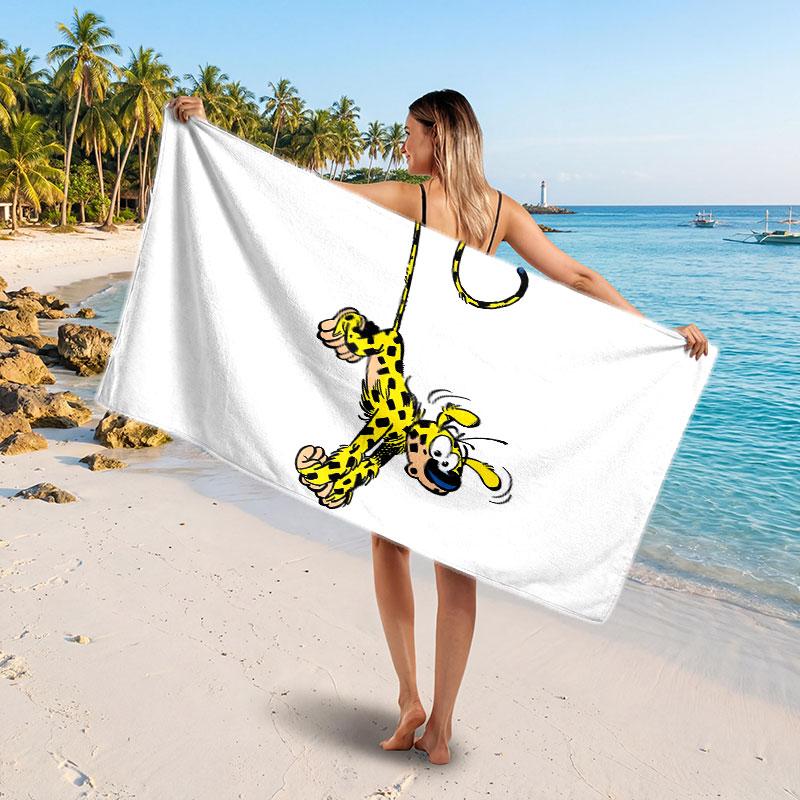 Large Beach TowelMarsupilami Soft Absorbent Towel Beach Bath Home Use