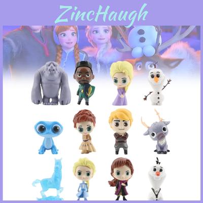Mini Princess Figurine Set With 12 Adorable Elsa Anna And Olaf Characters For Collectors
