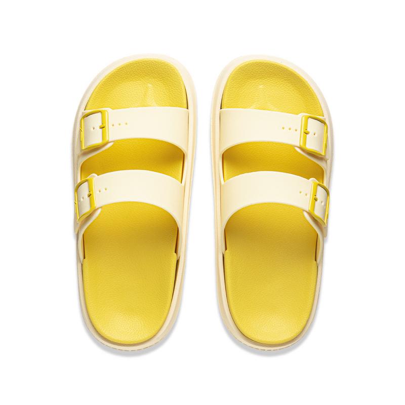Li-Ning Comfortable Versatile Non-Slip Wear-Resistant Slide Sandals Women Footwear Beige AGAV014-7