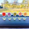 5Pcs Creative Cute Daisy Car Decoration Car Center Console Dashboard Ornament Shake Head Flower Car Home Interior Accessories