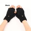 1 par de guantes de punto de lana cálidos para otoño e invierno para mujeres y niñas, guantes de medio dedo con tapa gruesa, manopla