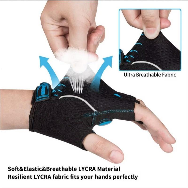 Breathable Half Finger Cycling Gloves Men Women Silicone Grip Mountain Bike MTB Road Bicycle Gloves Summer Sports Riding Gear