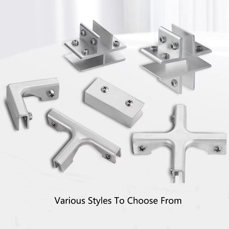 Glass Clamp Combination Fixing Clip for Showcase Fish Tank Cabinet Garden Fence Ceramic Tile Splicing DIY Panel Reinforced Clip